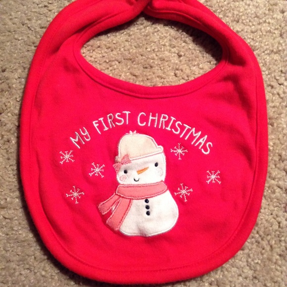 baby's 1st christmas bib